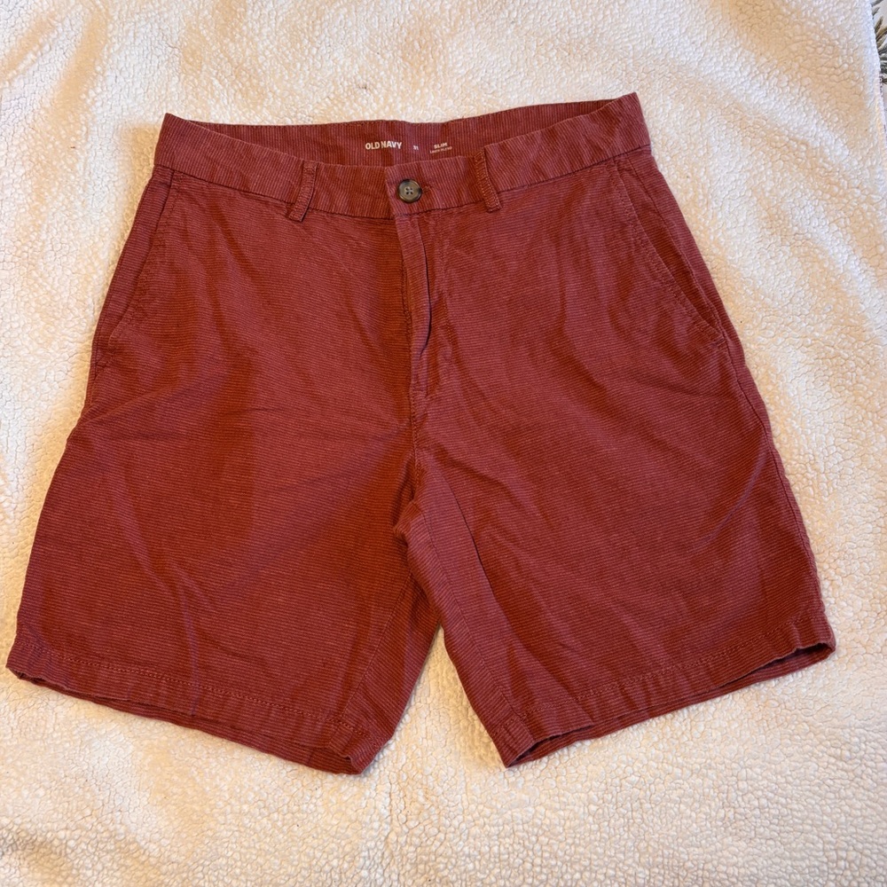 Old Navy Men's Brick Red Casual Shorts